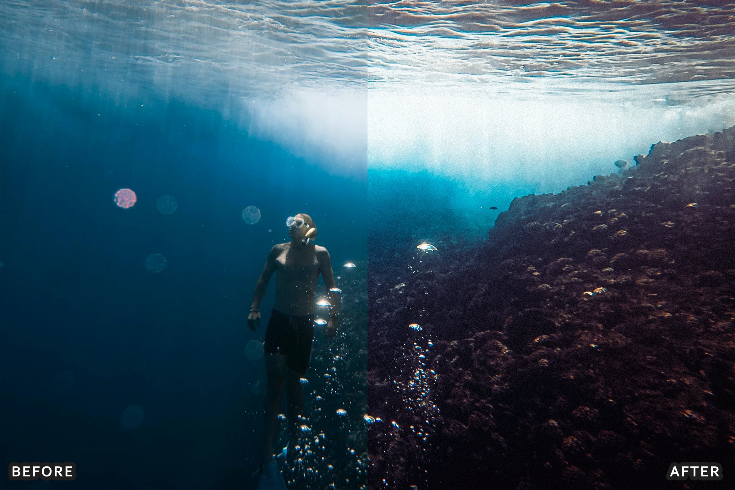 AI-Optimized Moody Underwater Lightroom Presets - Lightroom Presets - by AAA Presets