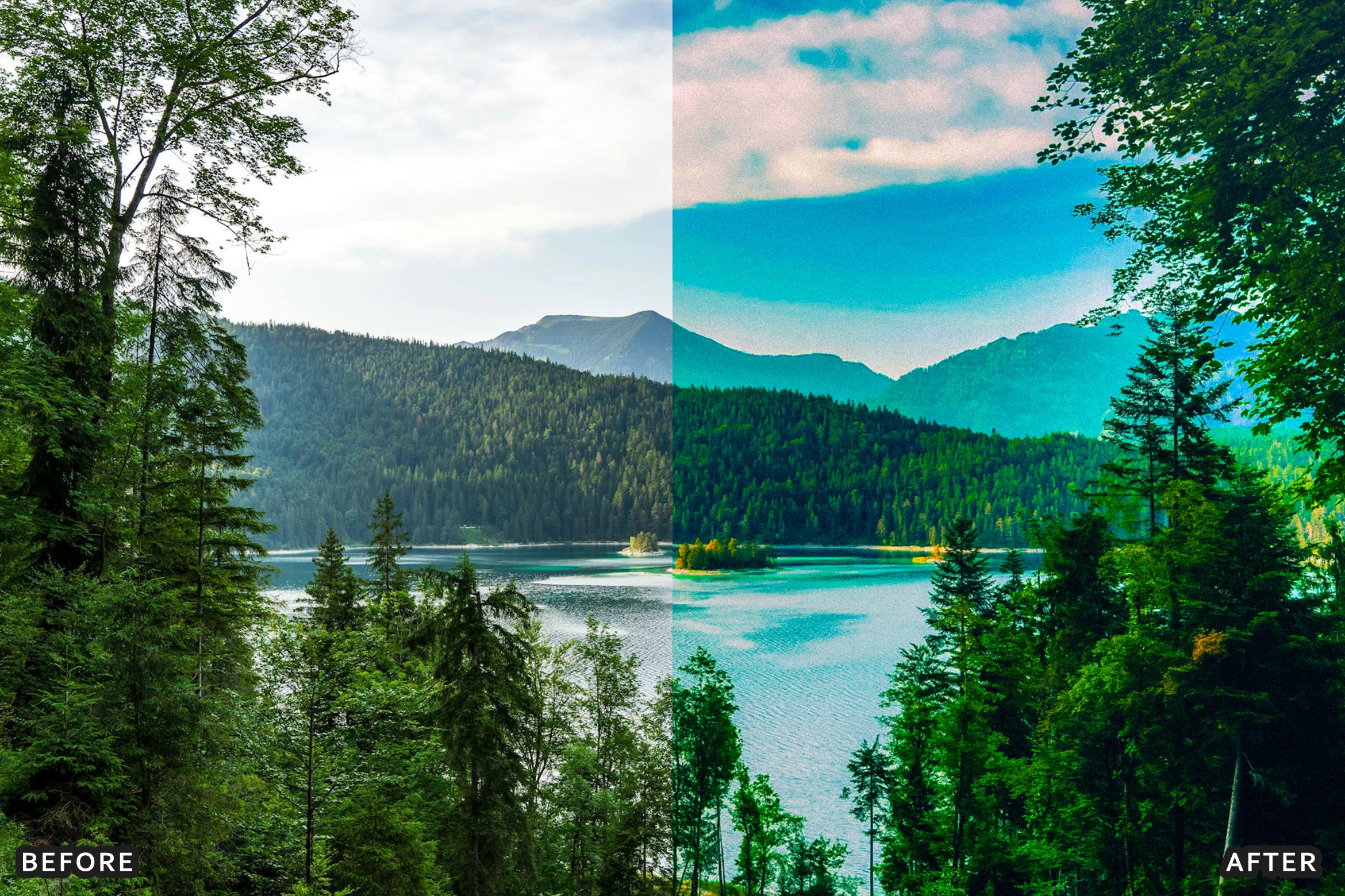 AI-Optimized Nature Cinematic Teal & Amber Lightroom Presets