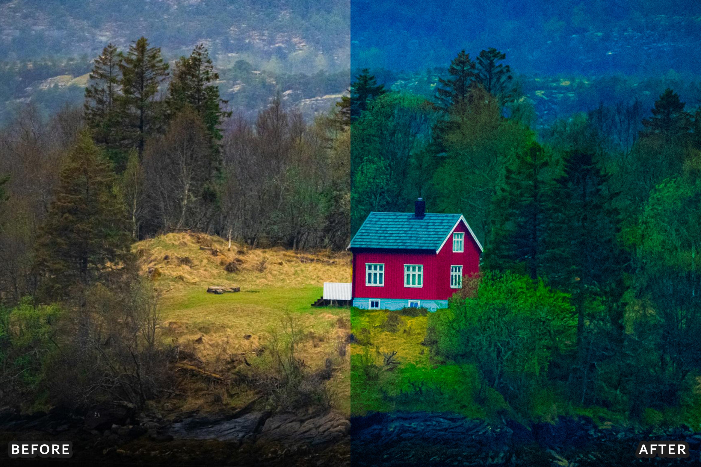 AI-Optimized Nature Cinematic Teal & Amber Lightroom Presets