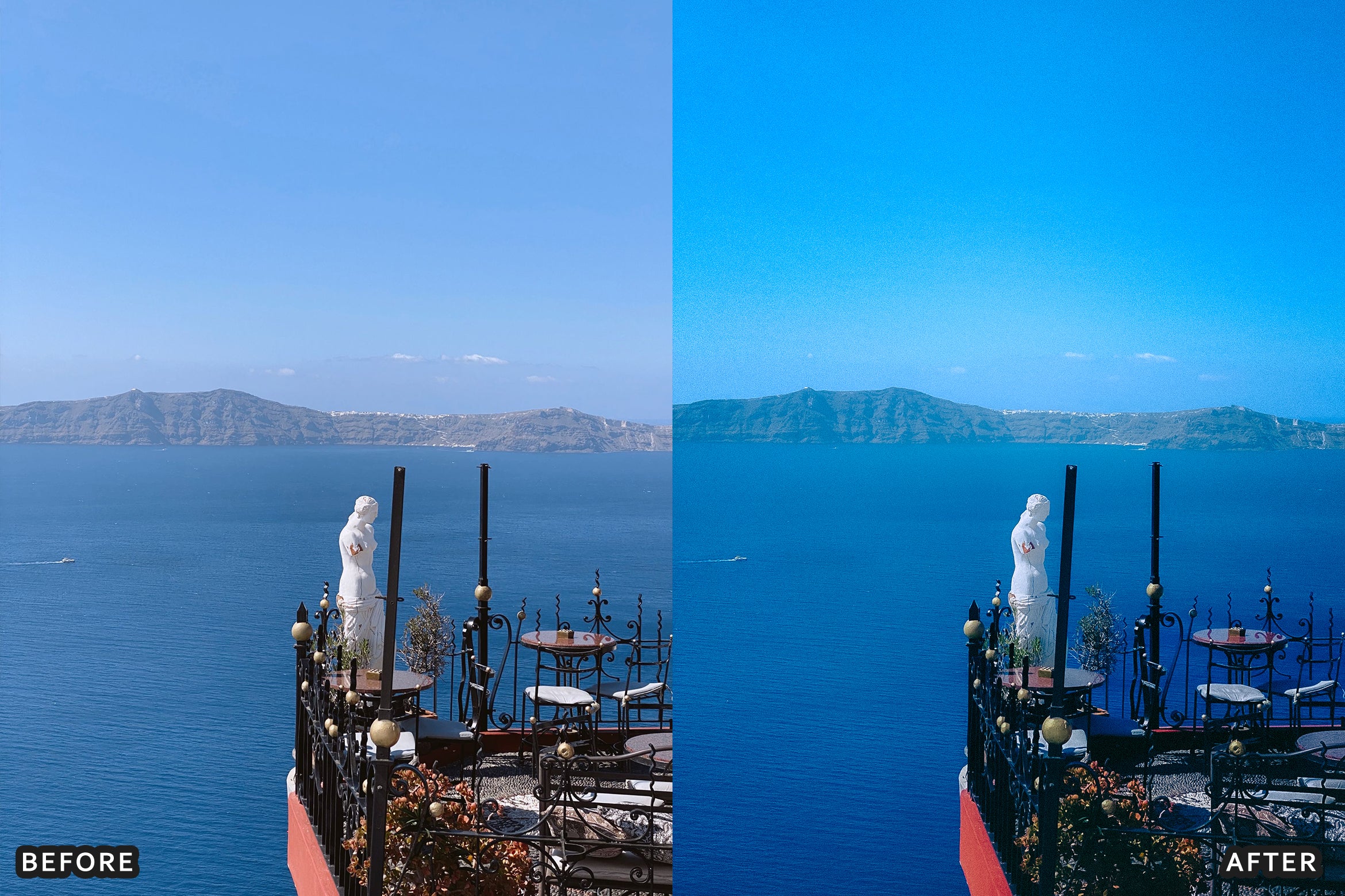 AI-Optimized Santorini White & Blue Lightroom Presets