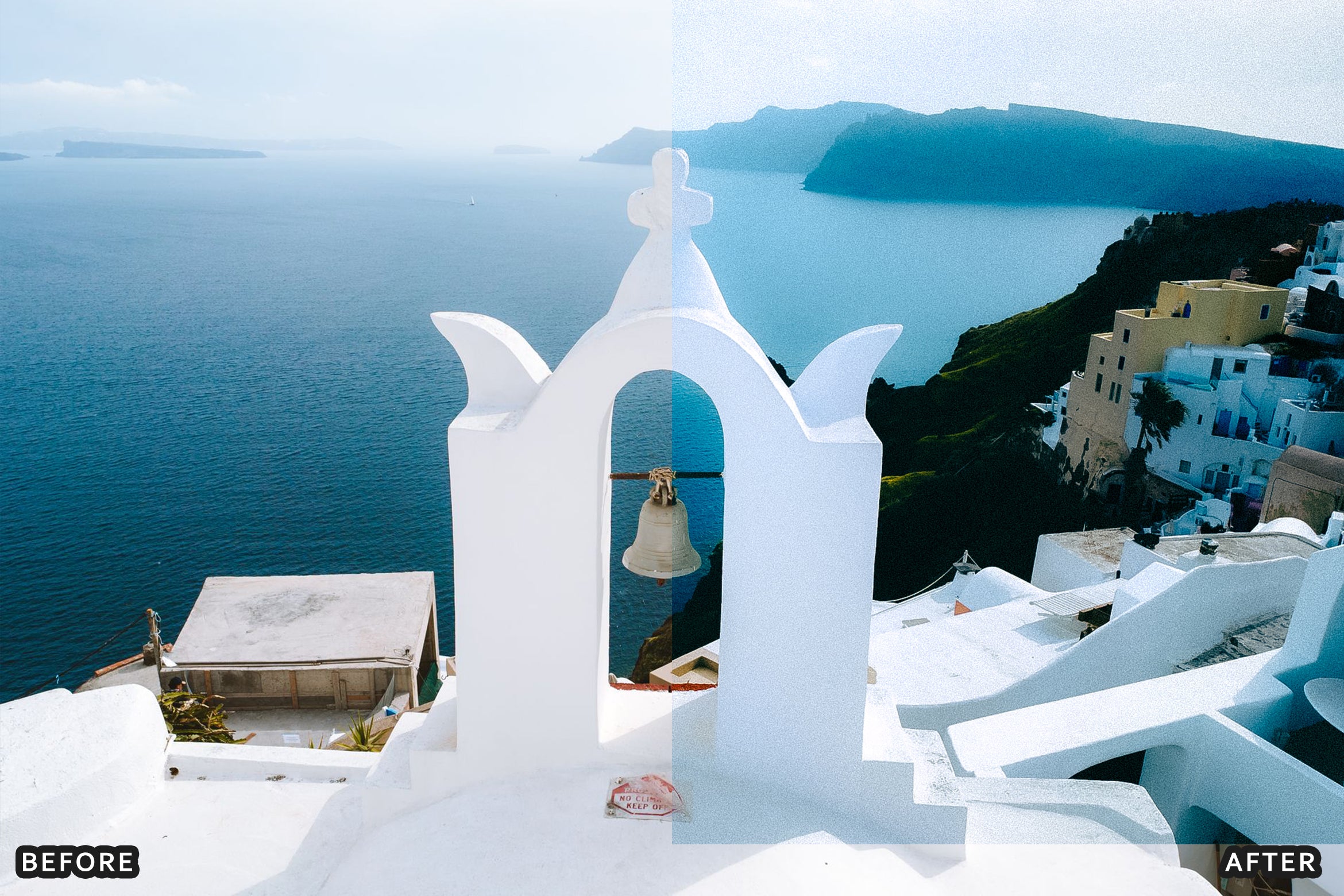 AI-Optimized Santorini White & Blue Lightroom Presets