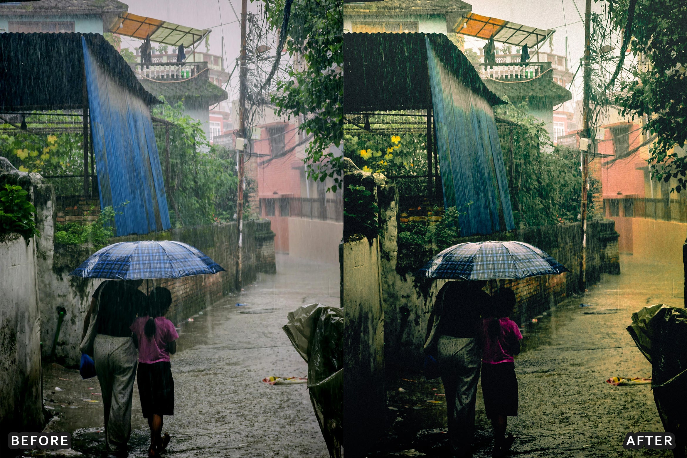 AI-Optimized Rainy Street Film Lightroom Presets