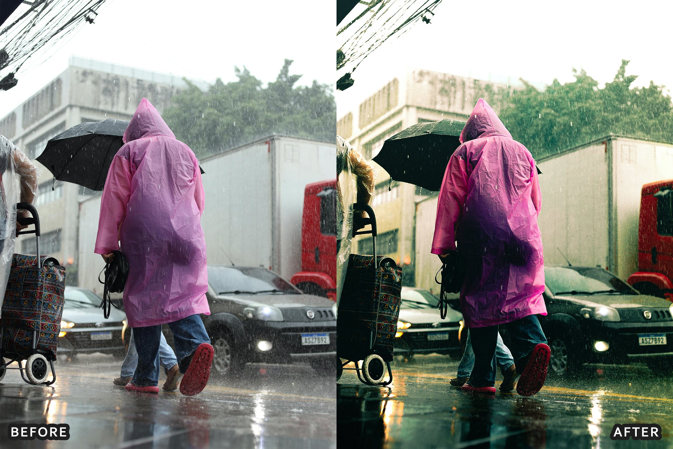 AI-Optimized Rainy Street Film Lightroom Presets