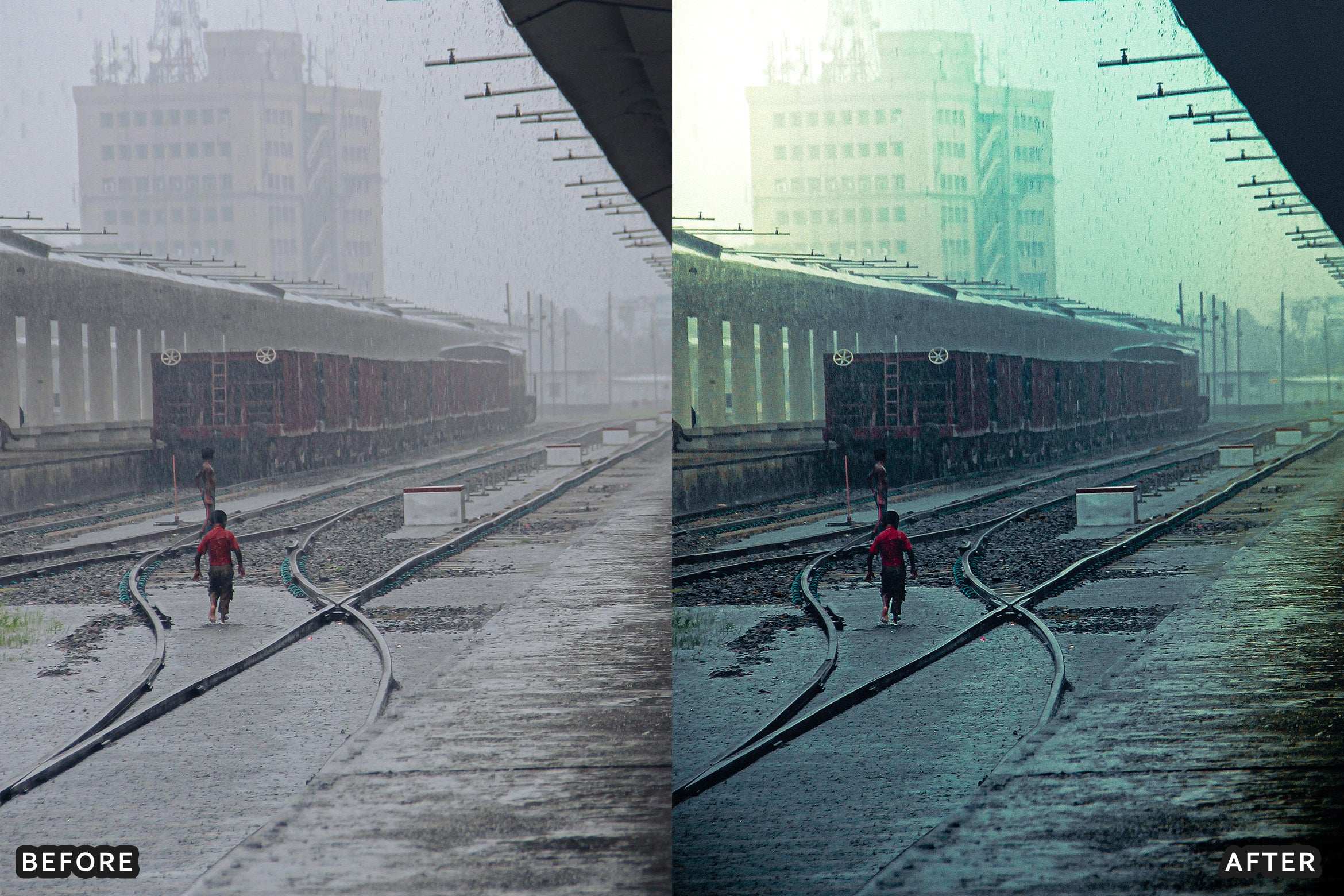 AI-Optimized Rainy Street Film Lightroom Presets