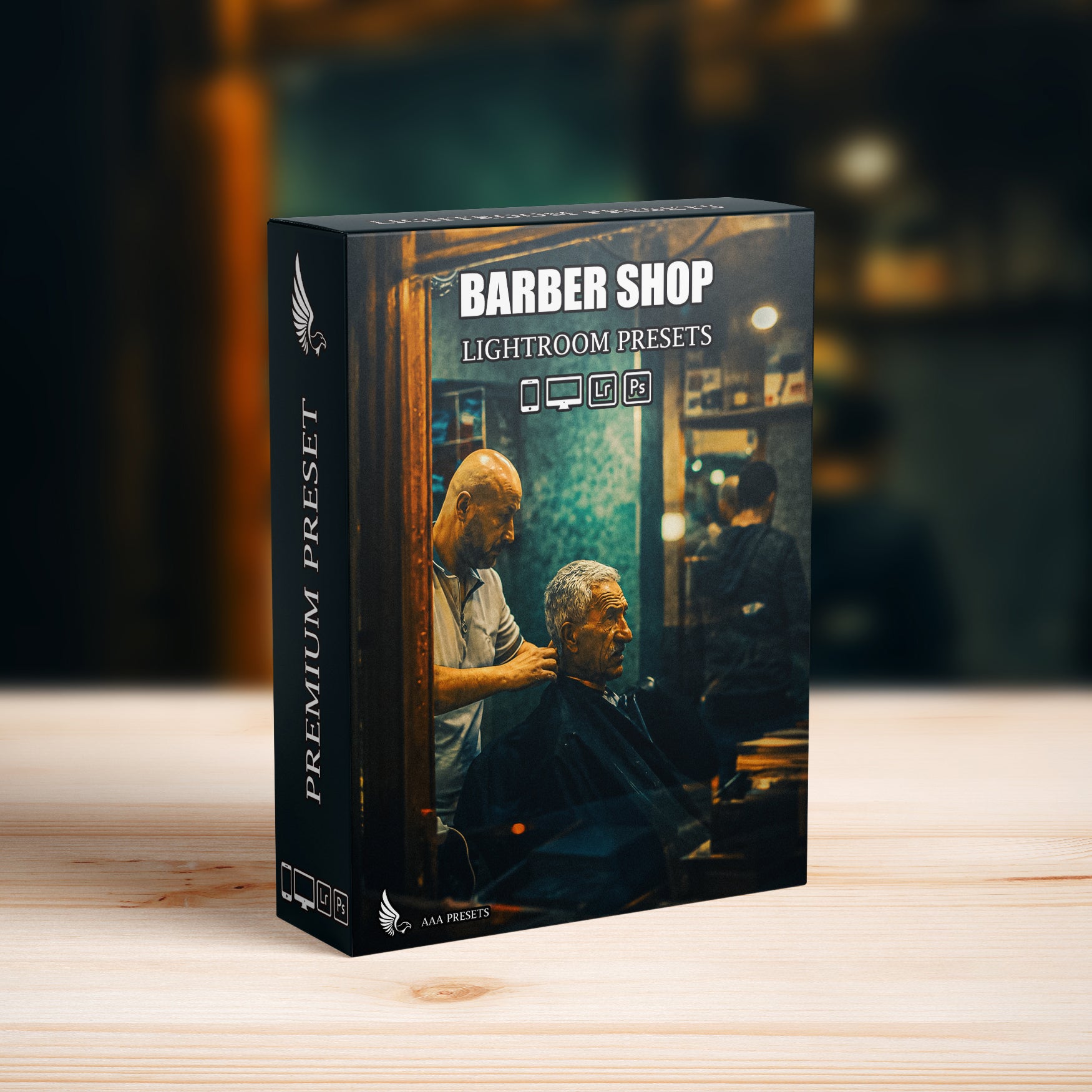 AI-Optimized Barber Shop Charcoal Lightroom Presets