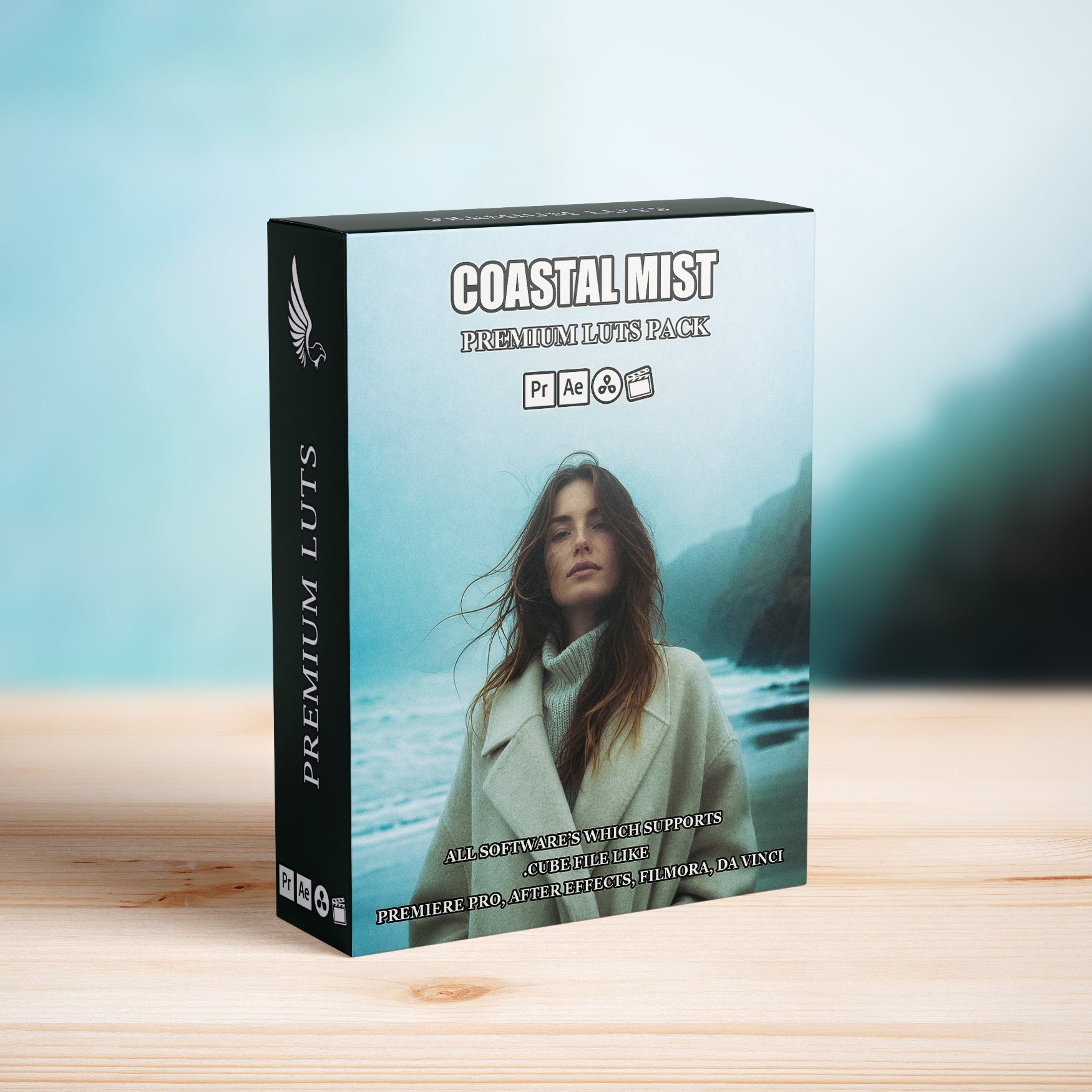 Coastal Mist Portrait Soft Editorial Cinematic LUTs Pack