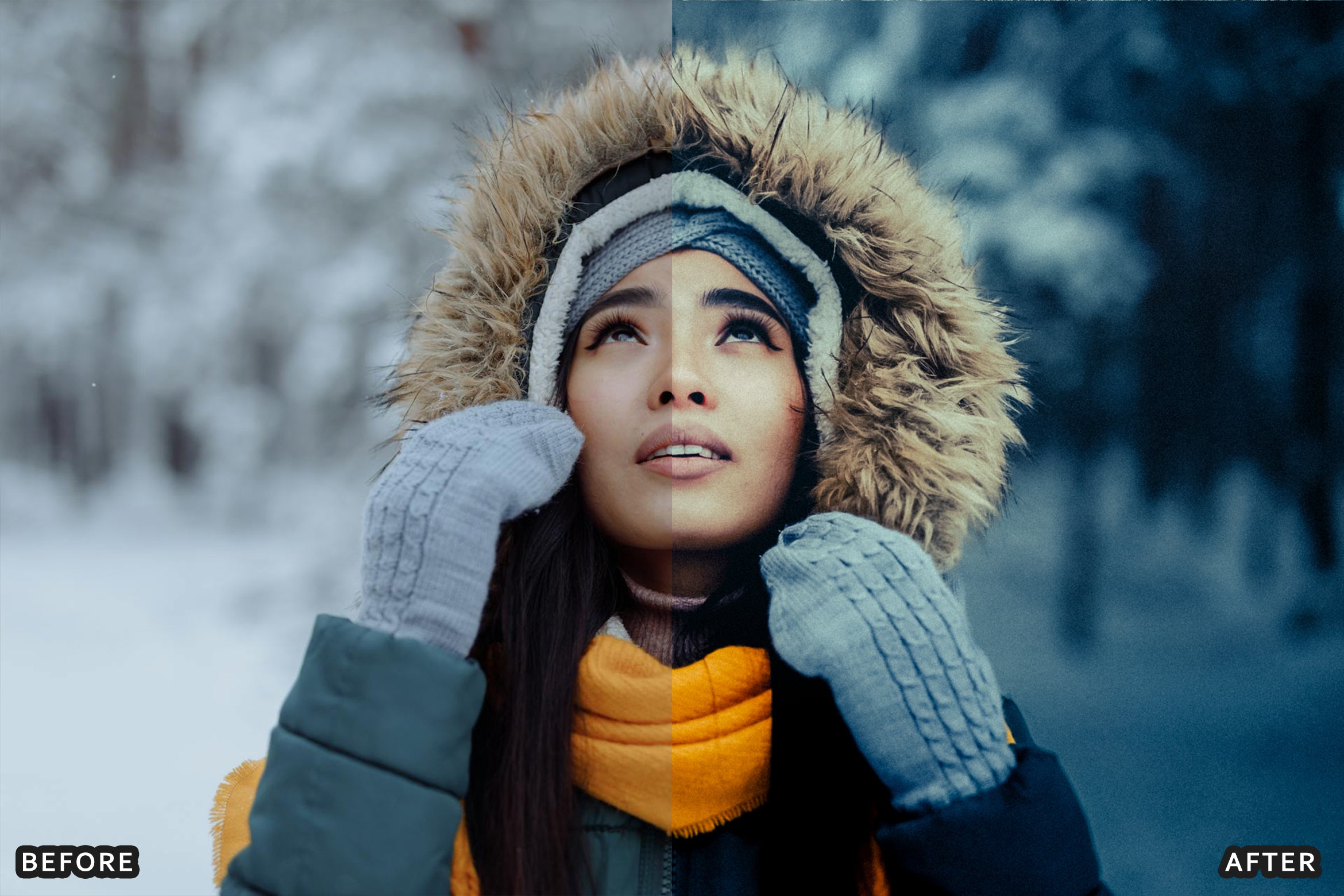AI-Optimized Winter Snow Portrait Lightroom Presets - Lightroom Presets - by AAA Presets
