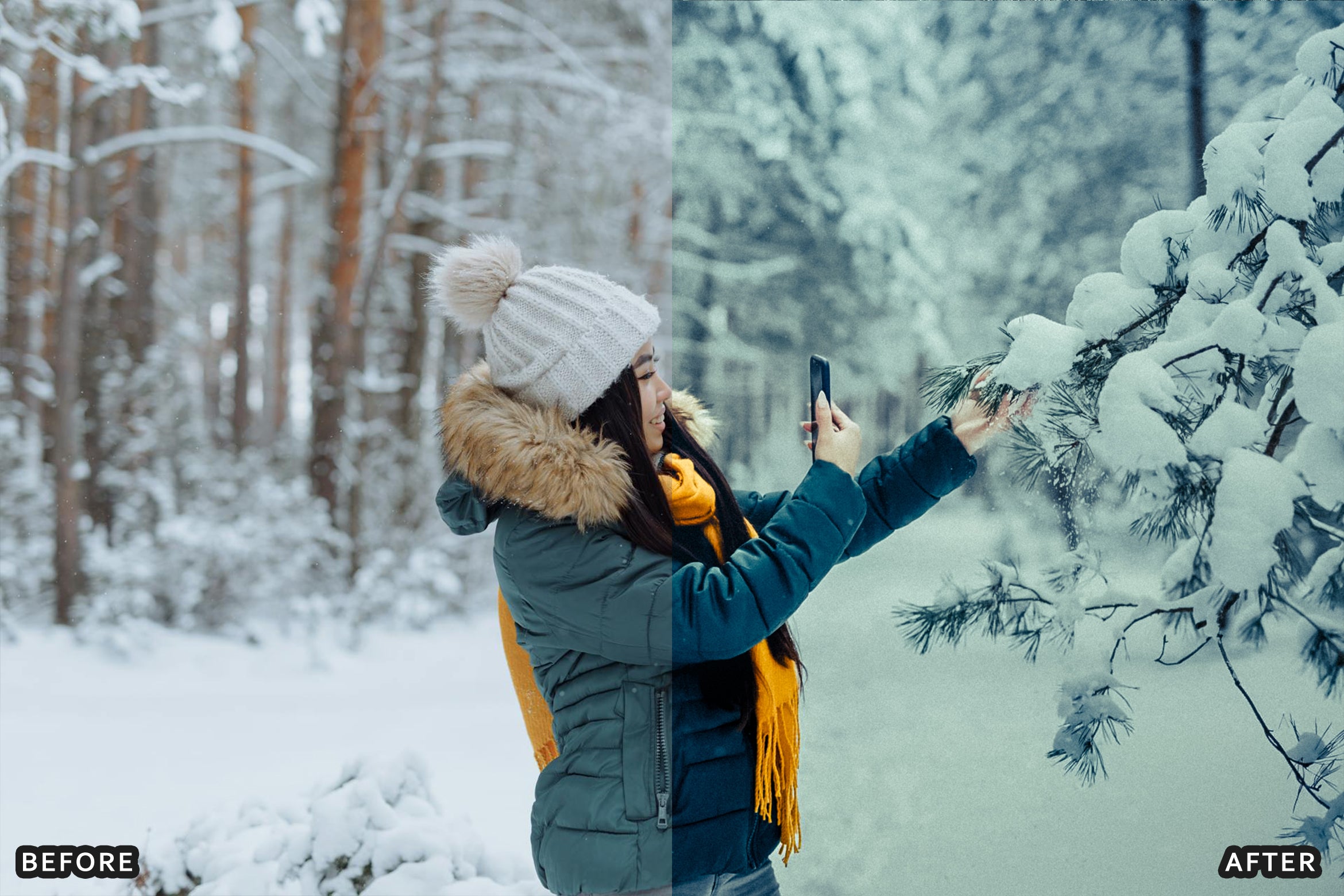 AI-Optimized Winter Snow Portrait Lightroom Presets - Lightroom Presets - by AAA Presets