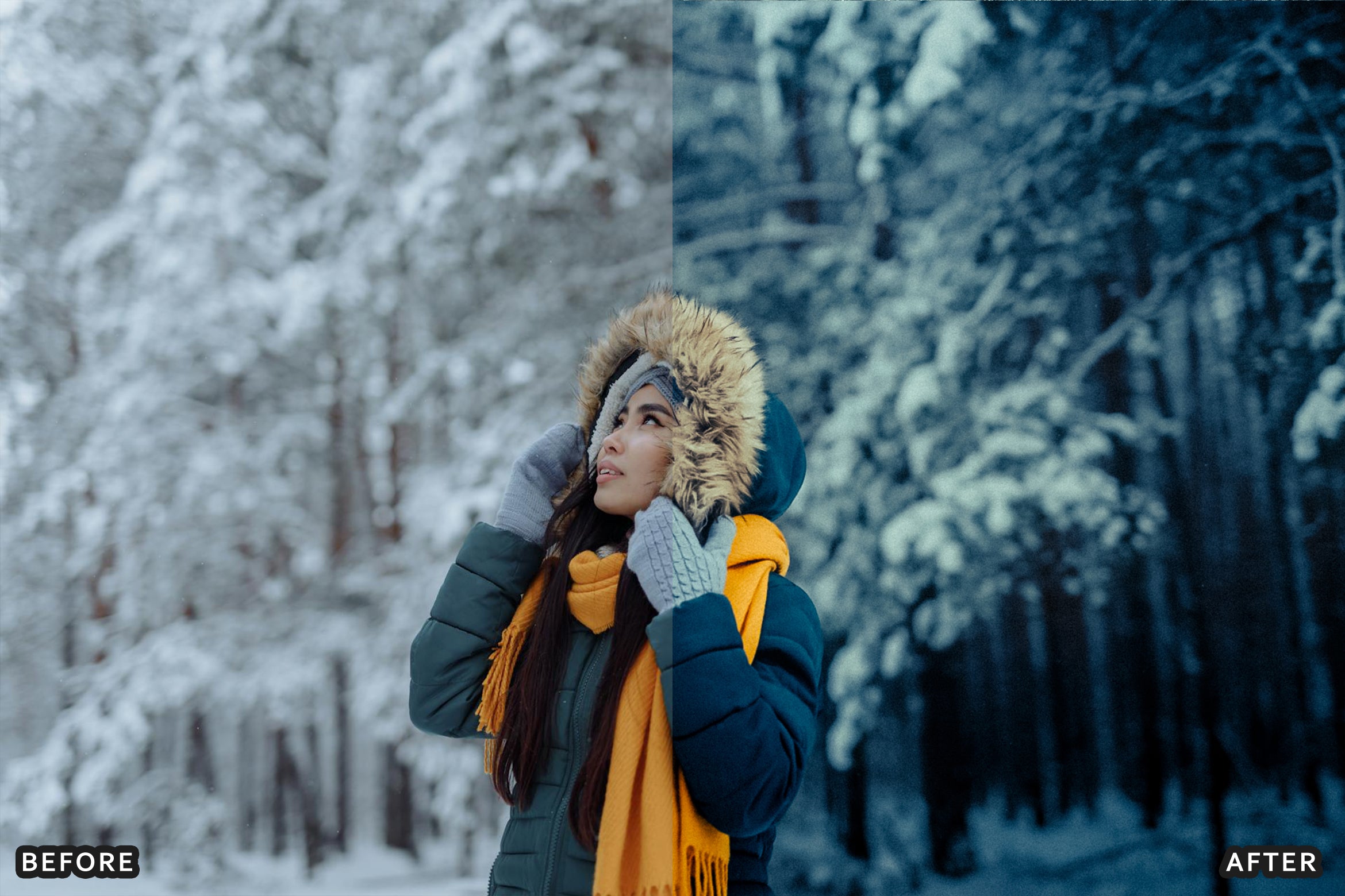 AI-Optimized Winter Snow Portrait Lightroom Presets - Lightroom Presets - by AAA Presets