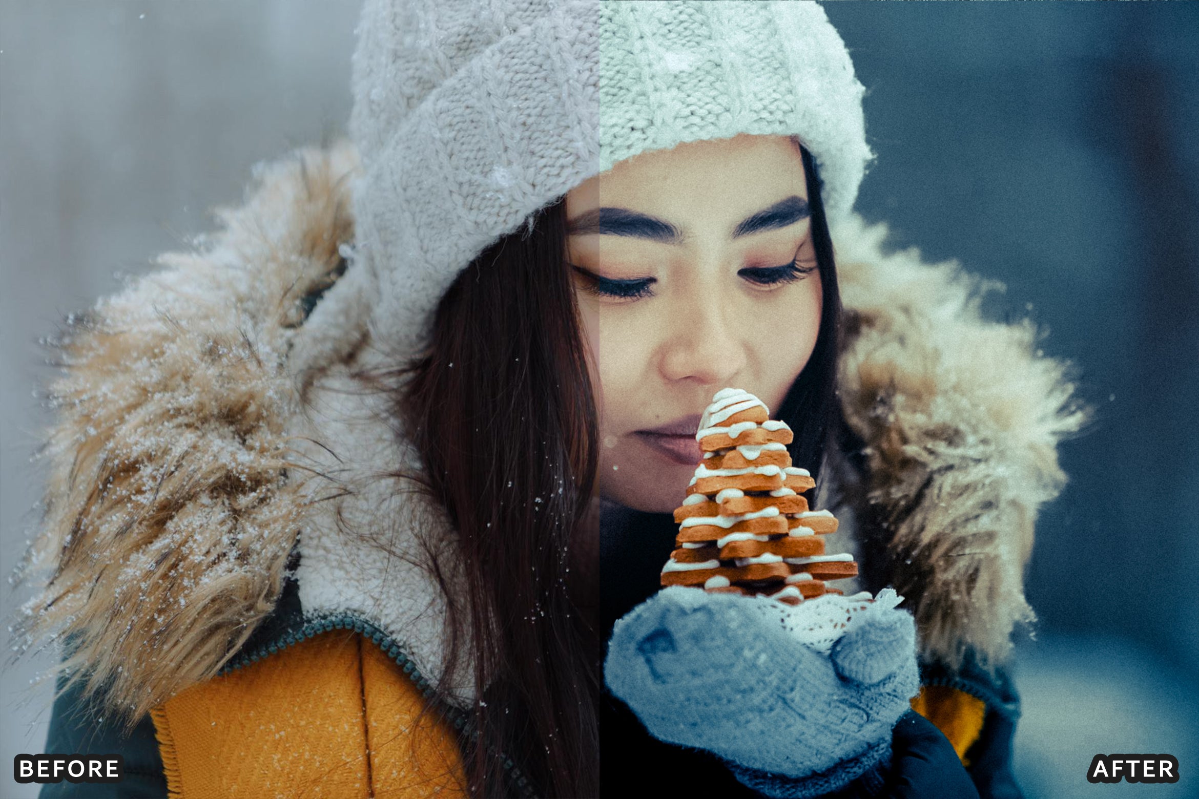 AI-Optimized Winter Snow Portrait Lightroom Presets - Lightroom Presets - by AAA Presets