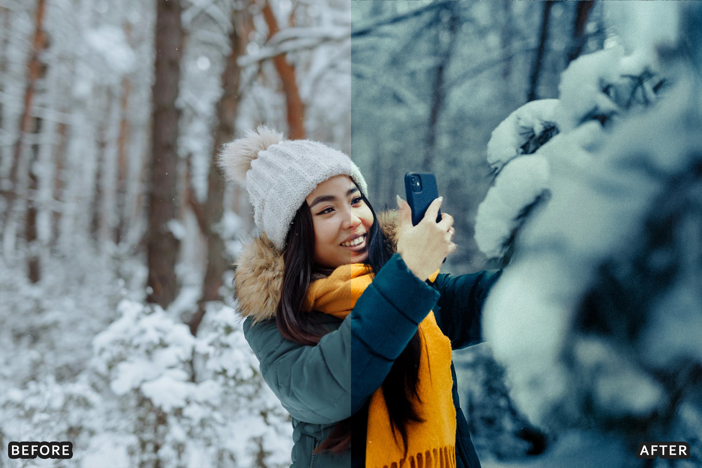AI-Optimized Winter Snow Portrait Lightroom Presets - Lightroom Presets - by AAA Presets