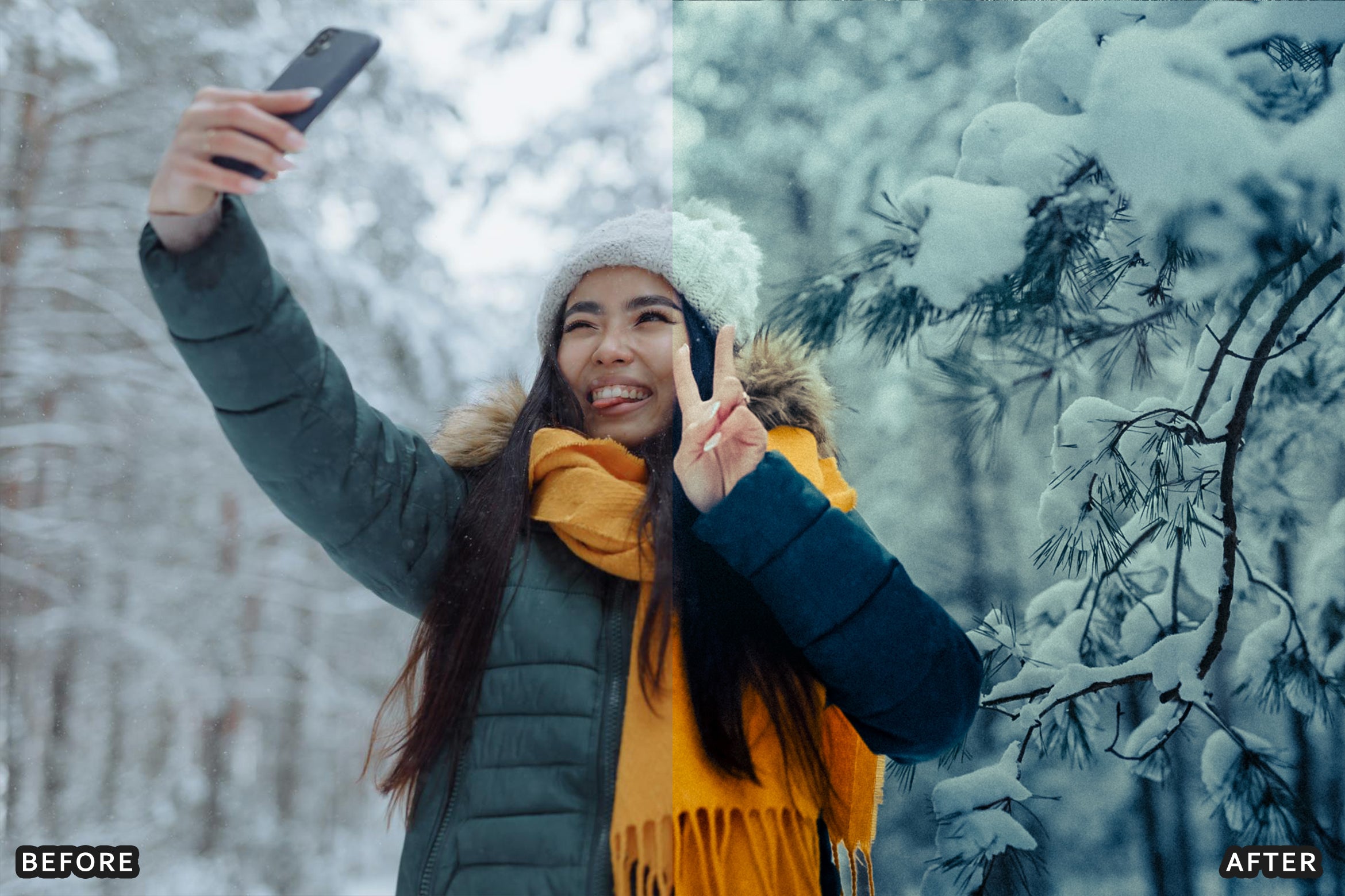 AI-Optimized Winter Snow Portrait Lightroom Presets - Lightroom Presets - by AAA Presets