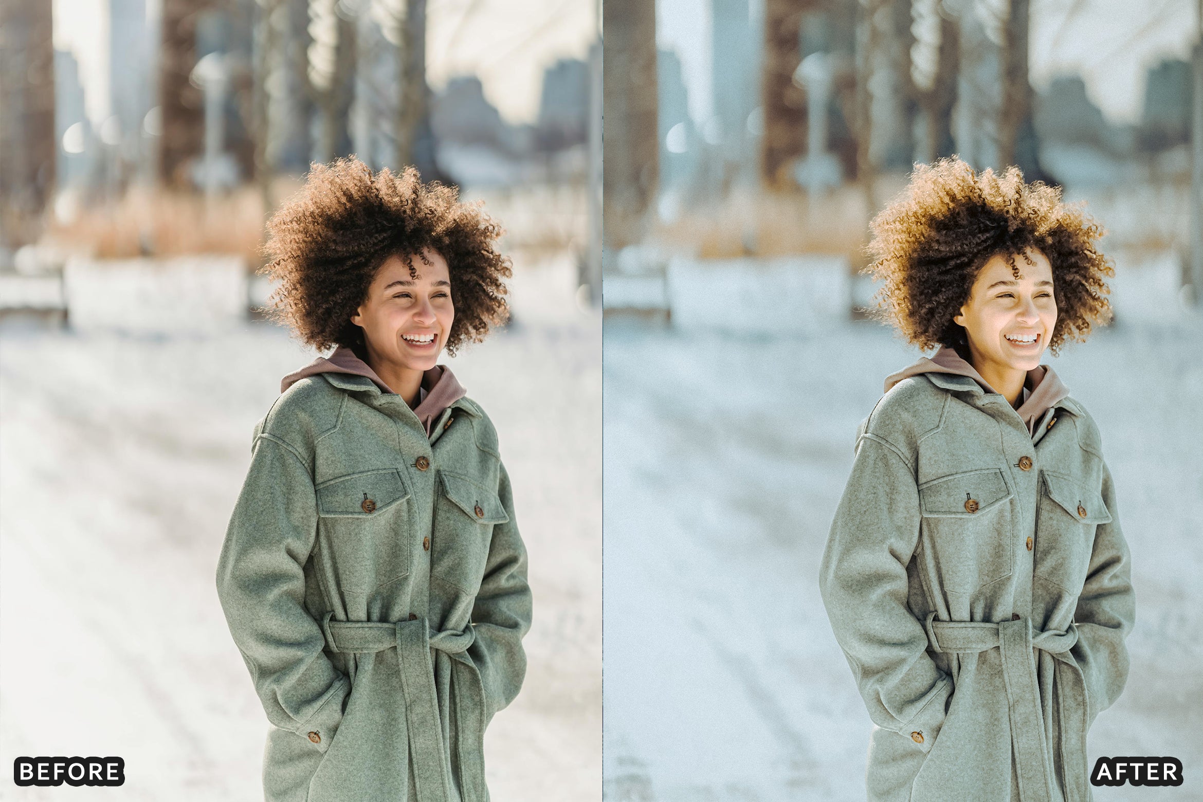 AI-Optimized Winter Sun Snow Portrait Lightroom Presets