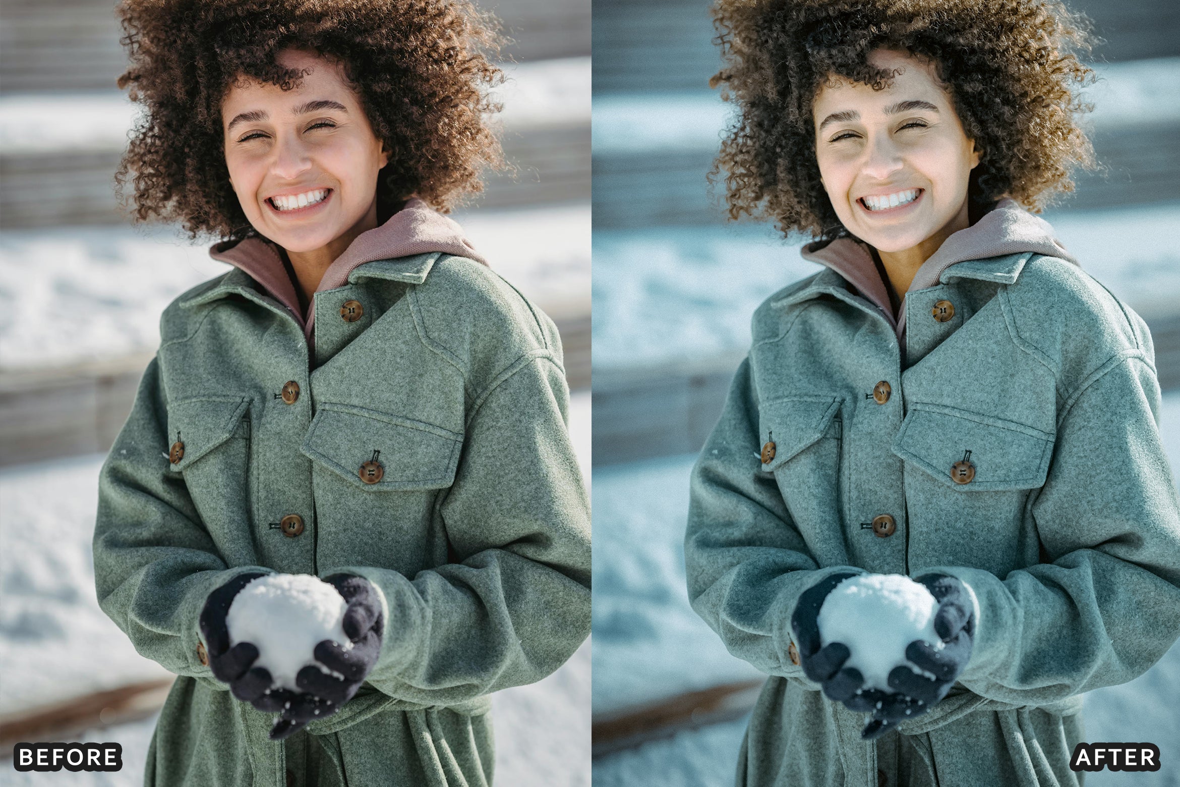 AI-Optimized Winter Sun Snow Portrait Lightroom Presets