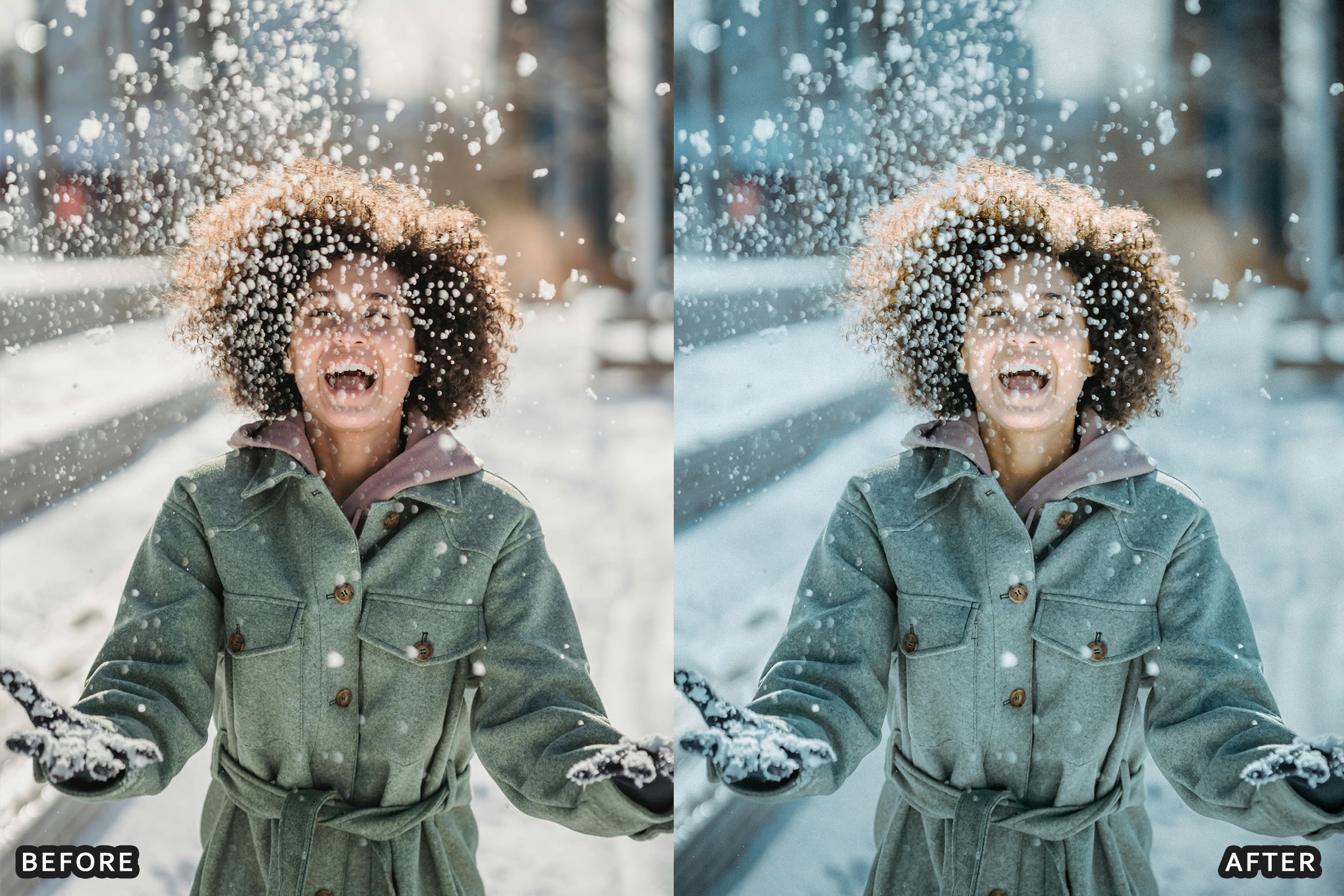 AI-Optimized Winter Sun Snow Portrait Lightroom Presets