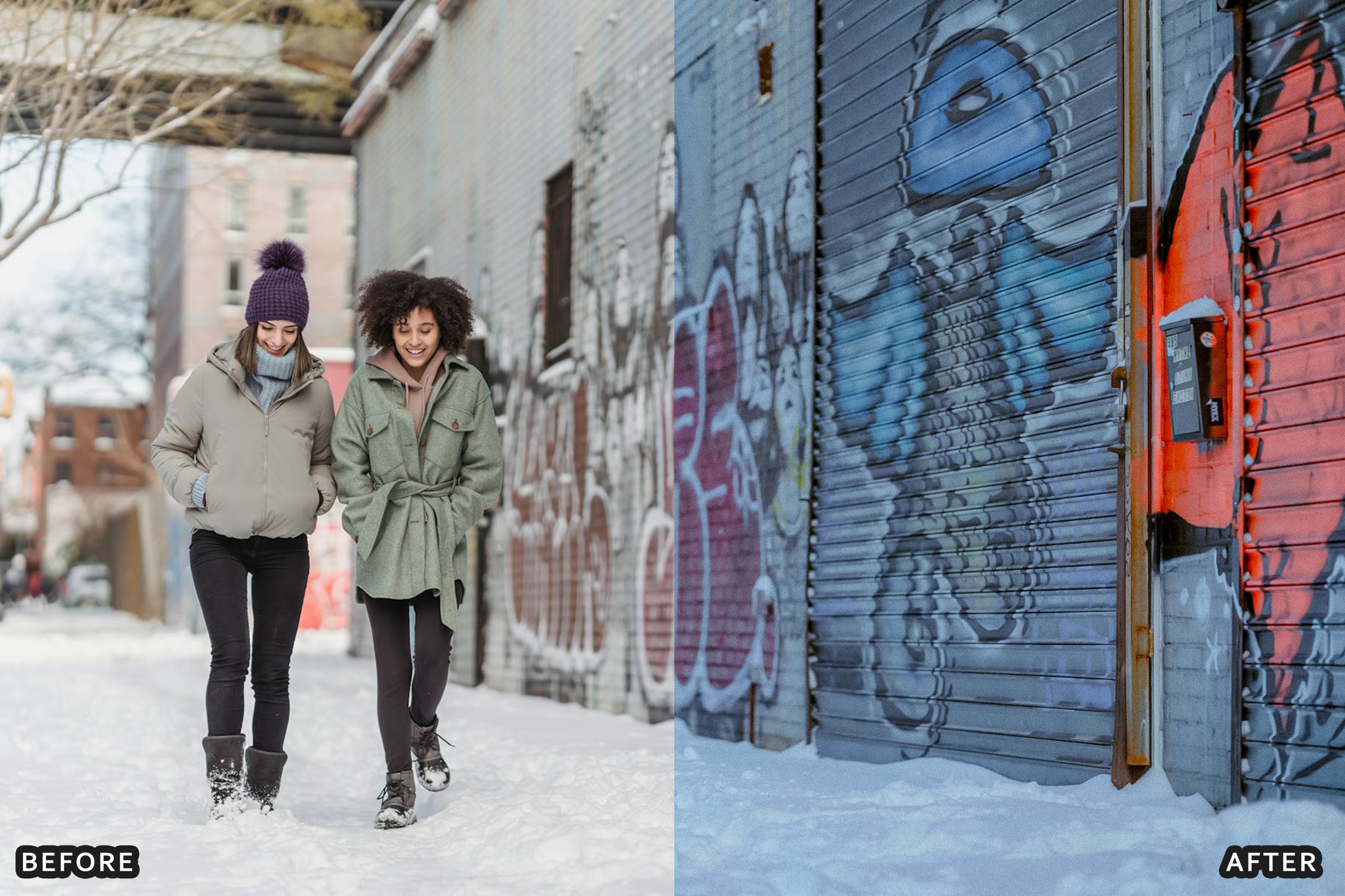 AI-Optimized Winter Sun Snow Portrait Lightroom Presets