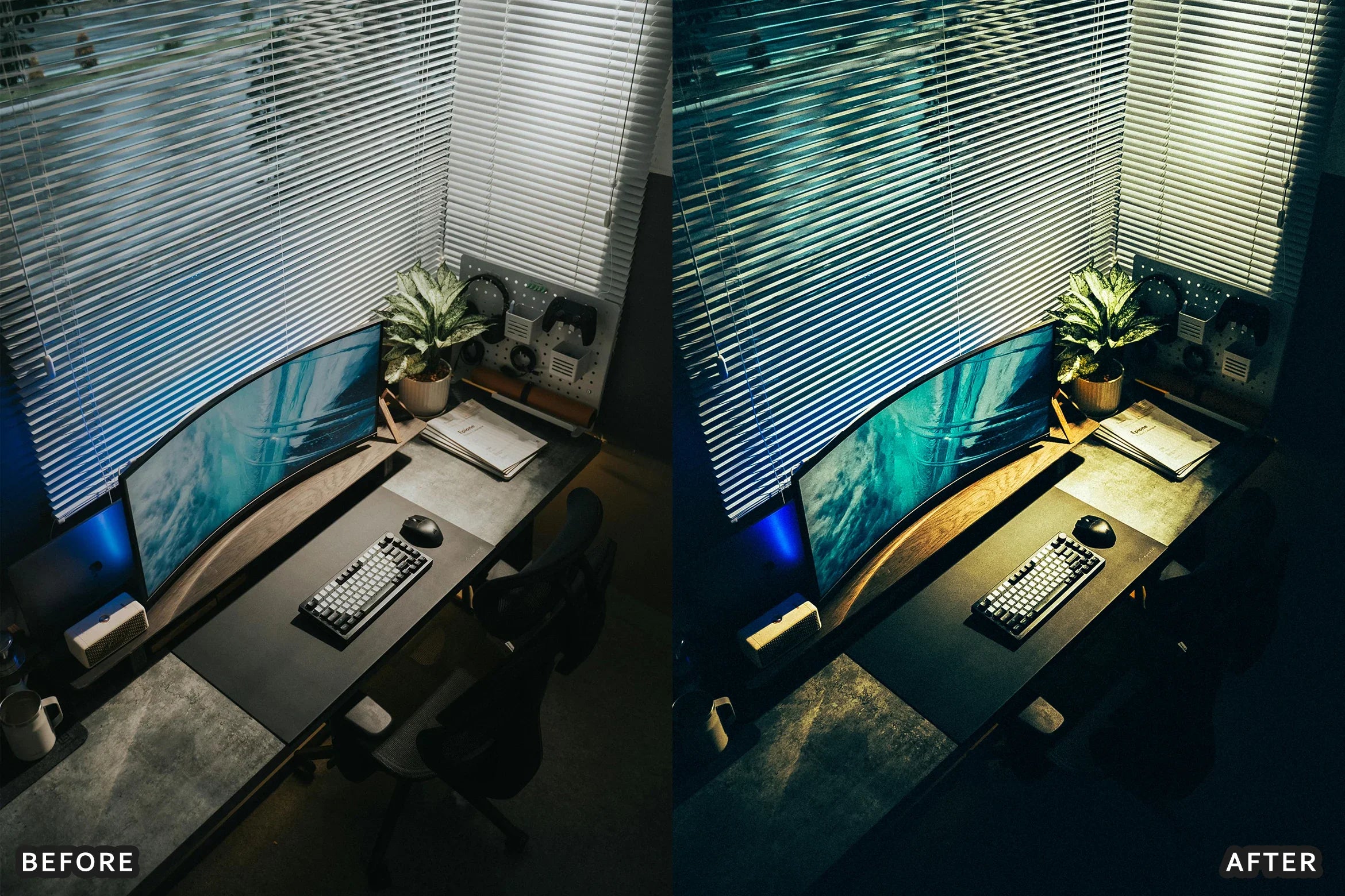 AI-Optimized Desk Setup Studio Lightroom Presets - Lightroom Presets - by AAA Presets