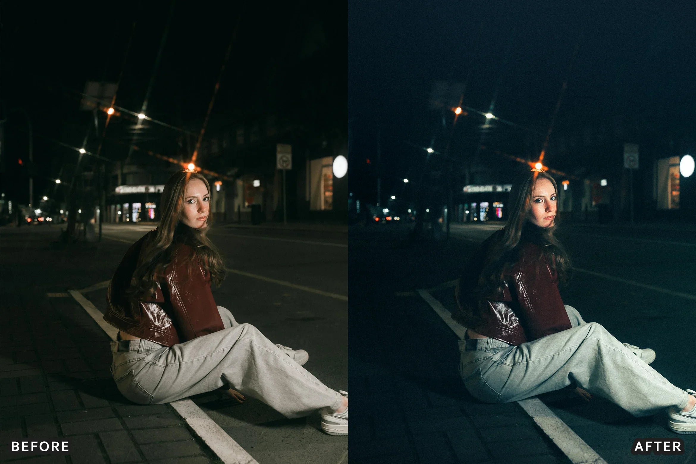 AI-Optimized Midnight Flash Street Lightroom Presets - Lightroom Presets - by AAA Presets