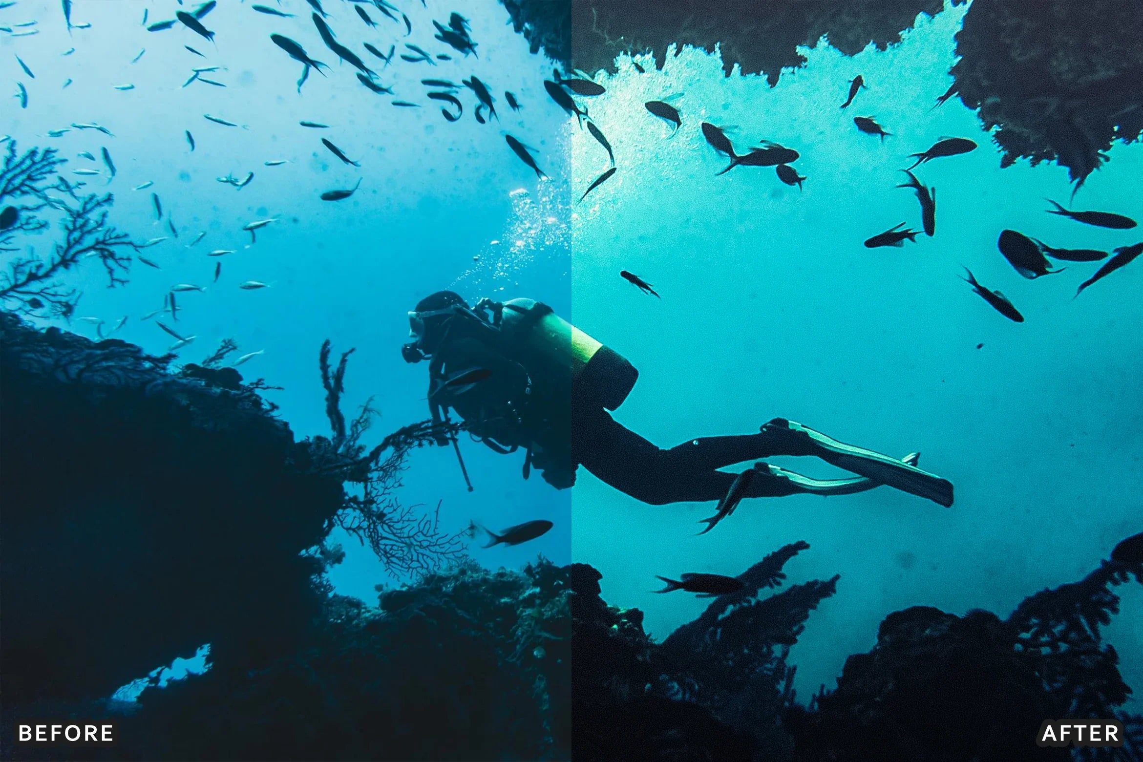 AI-Optimized Moody Underwater Lightroom Presets - Lightroom Presets - by AAA Presets