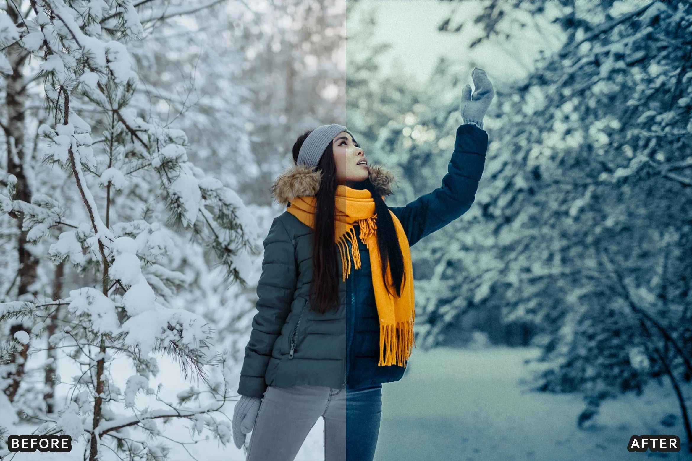 AI-Optimized Winter Snow Portrait Lightroom Presets - Lightroom Presets - by AAA Presets