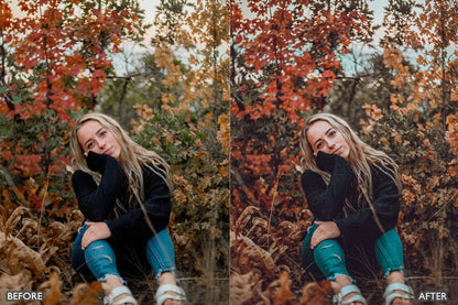 Autumn Fall Vibrant Lightroom Presets - adobe lightroom presets, Blogger presets, Cinematic Presets, cream presets, Fall Presets, instagram presets, lightroom presets, Moody Green presets, Portrait presets, presets before and after, professional lightroom presets - aaapresets.com