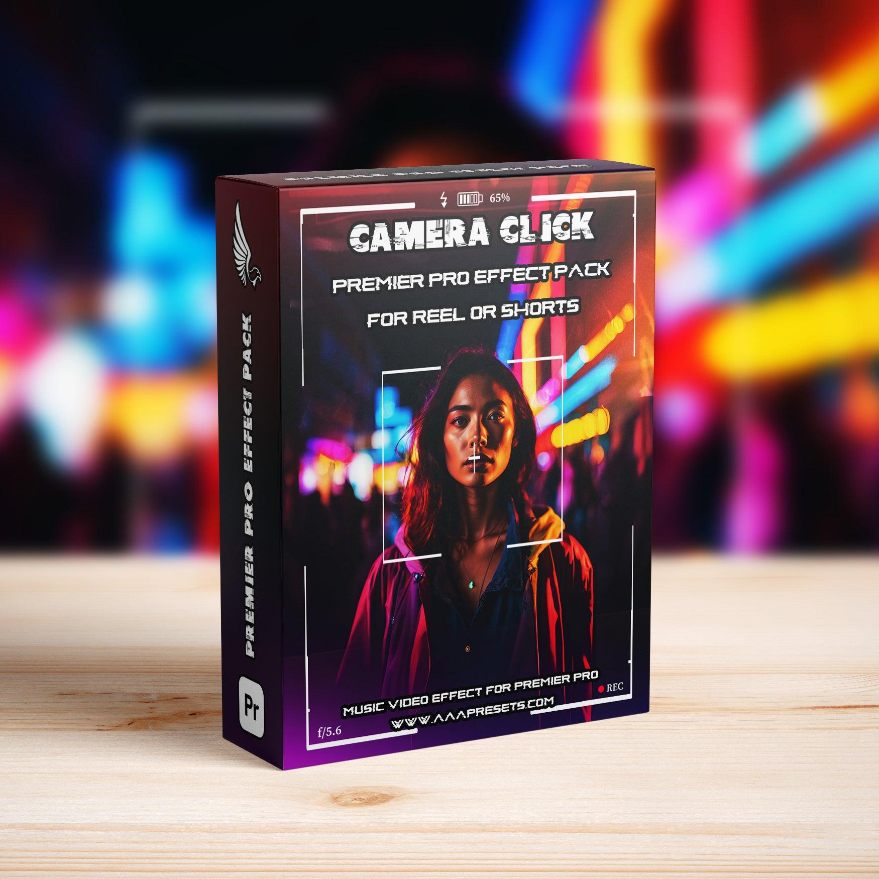 Camera Click Effect Transition for Reels, Shorts, and TikTok - effects for adobe premiere pro, Film Burn Transitions, Music Video Transitions, Premiere Pro Effect, premiere pro transitions pack - aaapresets.com