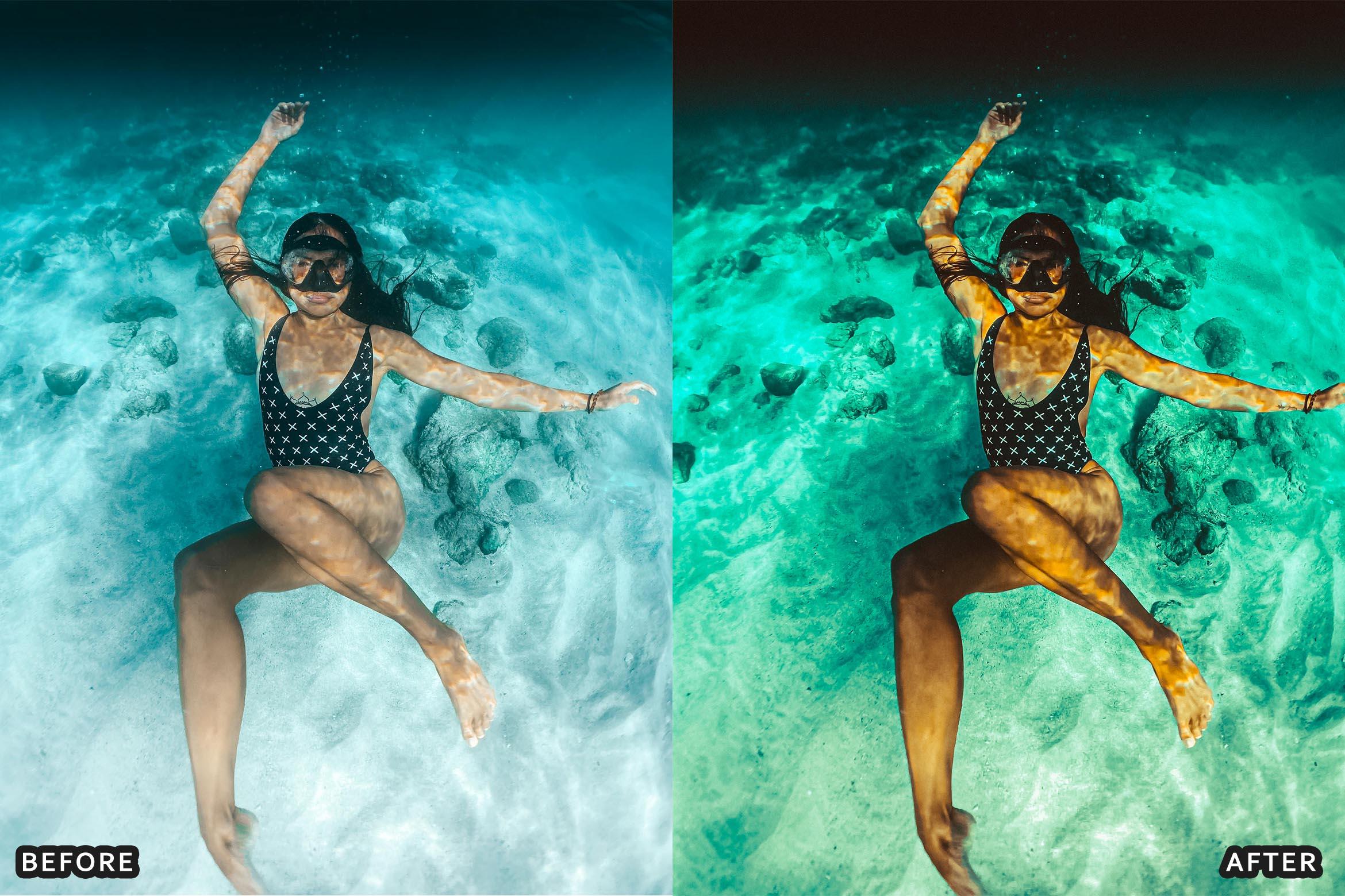 Cinematic Underwater Lightroom Presets Pack - Lightroom Presets - by AAA Presets