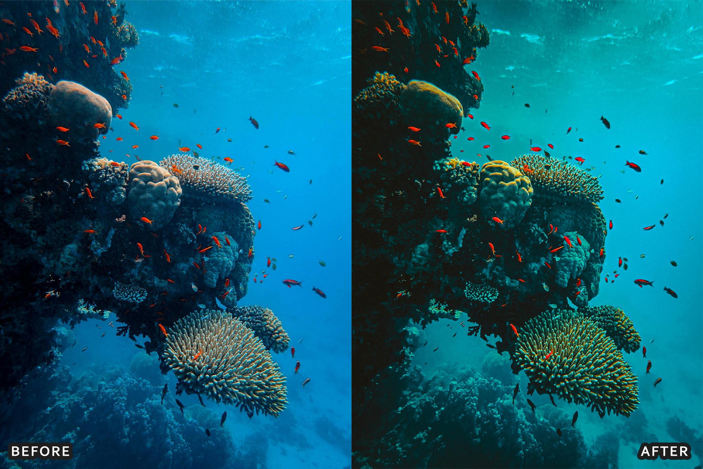Cinematic Underwater Lightroom Presets Pack - Lightroom Presets - by AAA Presets