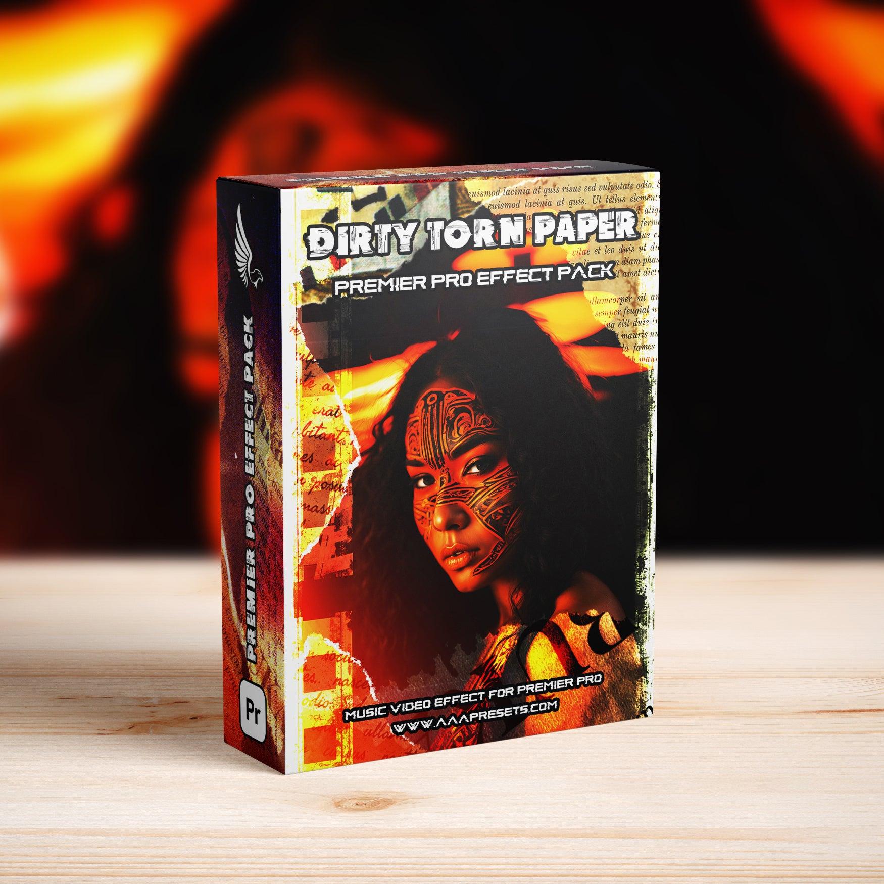 Dirty Torn Paper Film Burn Transition for Premiere Pro - Premiere Pro Transitions - by AAA Presets