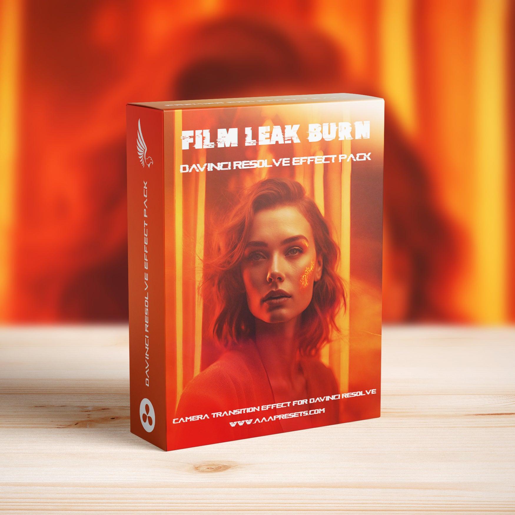 Film Burn Leaks & Film Leaks Transitions for DaVinci Resolve - DaVinci Resolve Transitions, Film Leaks & Burn Transitions, video transitions pack - aaapresets.com