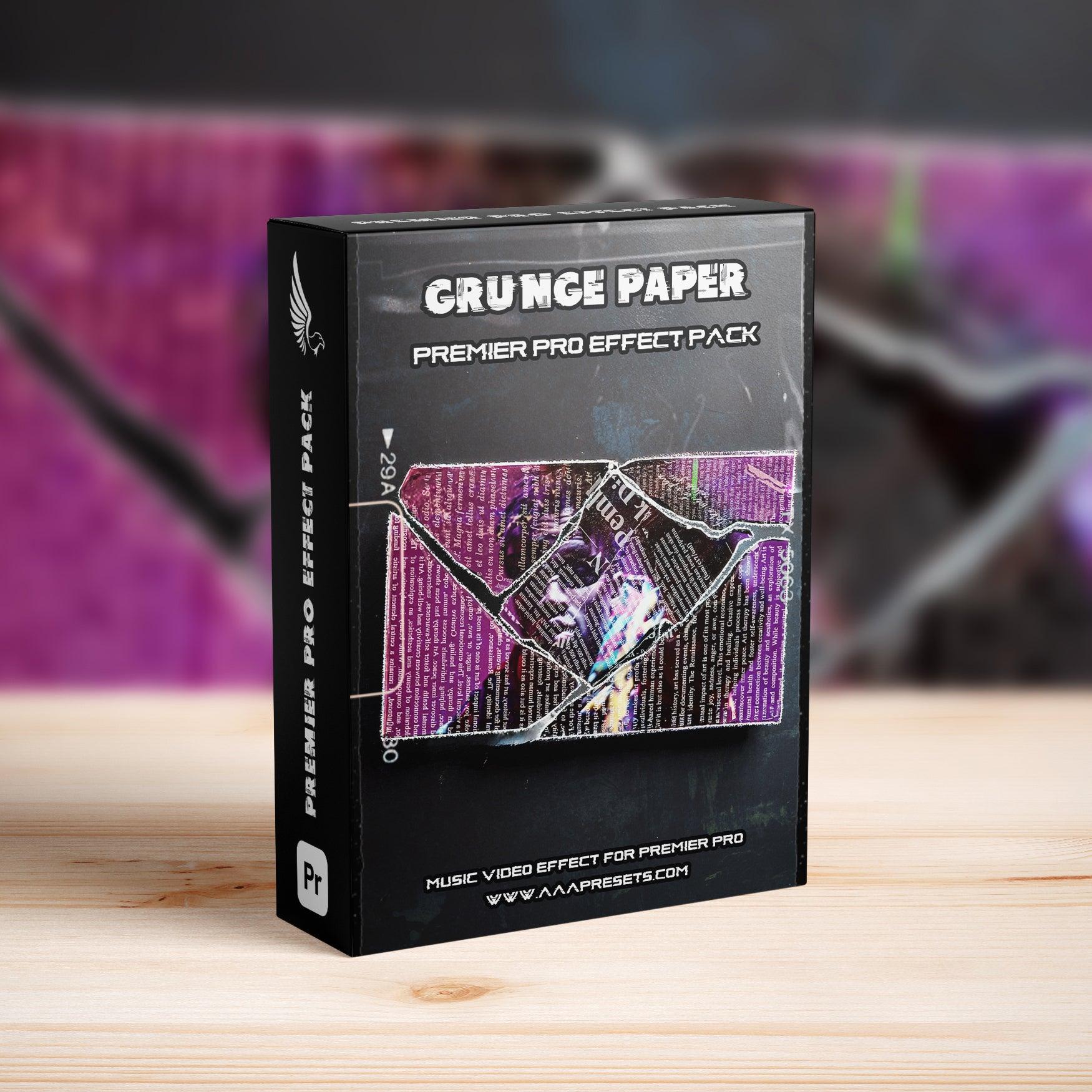Grunge Paper Effect for Adobe Premiere Pro - Premiere Pro Transitions - by AAA Presets