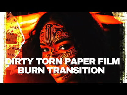 Dirty Torn Paper Film Burn Transition for Premiere Pro