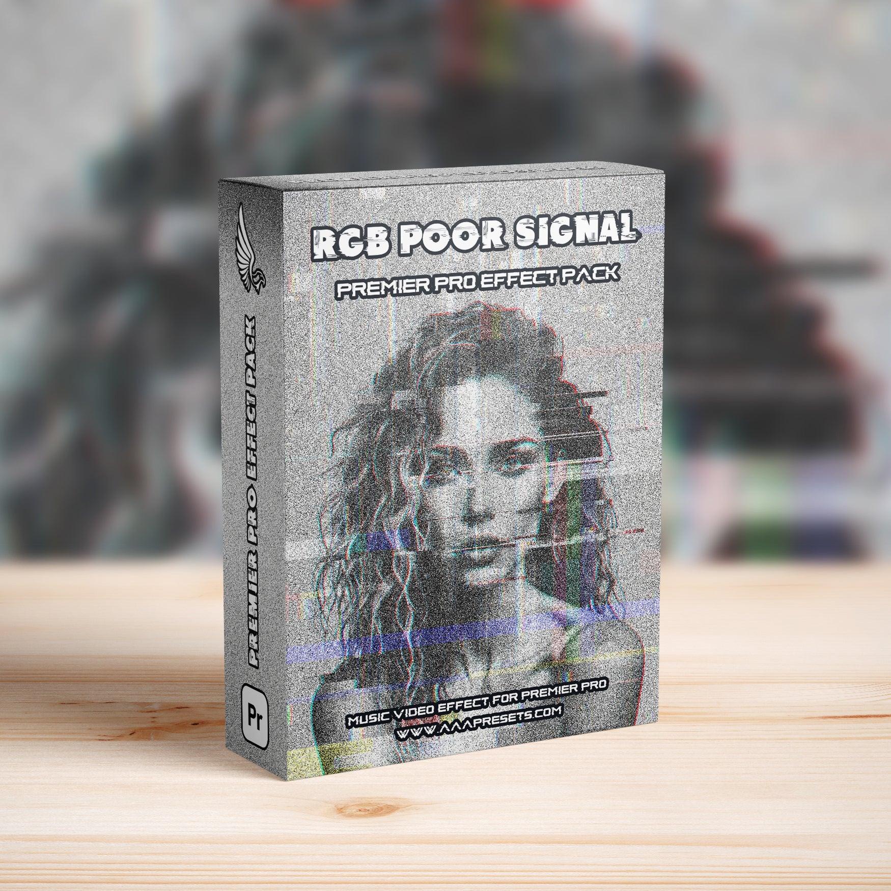 RGB Poor Signal Glitch Music Video Transition for Premiere Pro - Premiere Pro Transitions - by AAA Presets