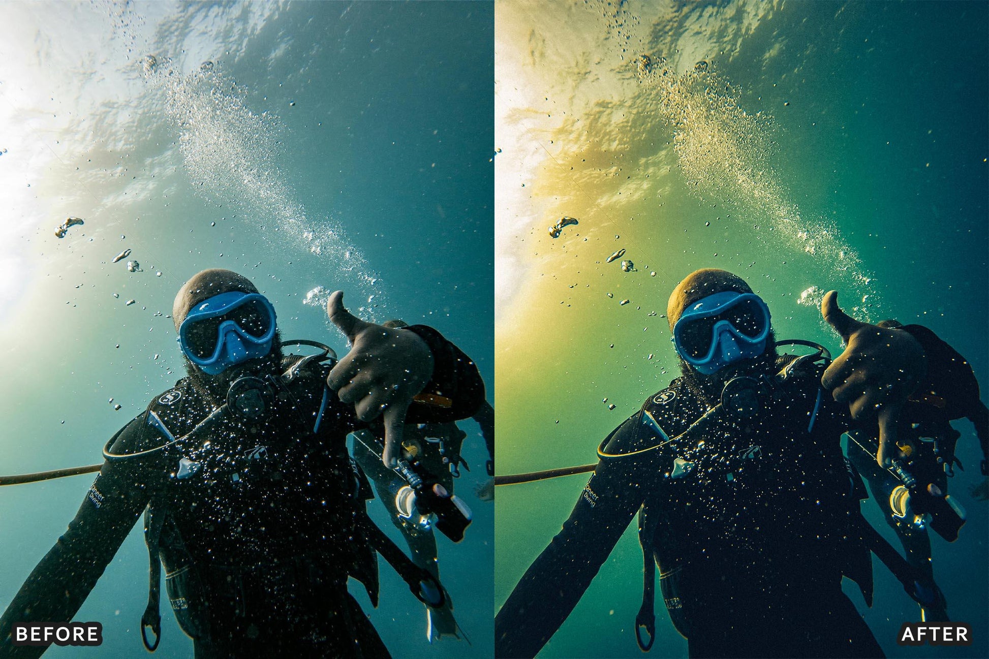 Scuba Diving Lightroom Presets Pack - Cinematic photo effects, Cinematic Presets, Digital photography, HDR Lightroom presets, HDR presets, landscape presets, Lightroom CC presets, Lightroom classic presets, Lightroom editing, Lightroom mobile presets, lightroom presets - aaapresets.com