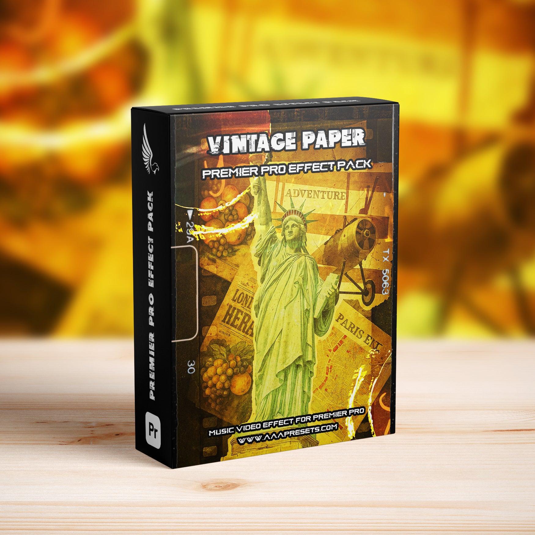 Vintage Paper Art Transitions for Premiere Pro - Premiere Pro Transitions - by AAA Presets