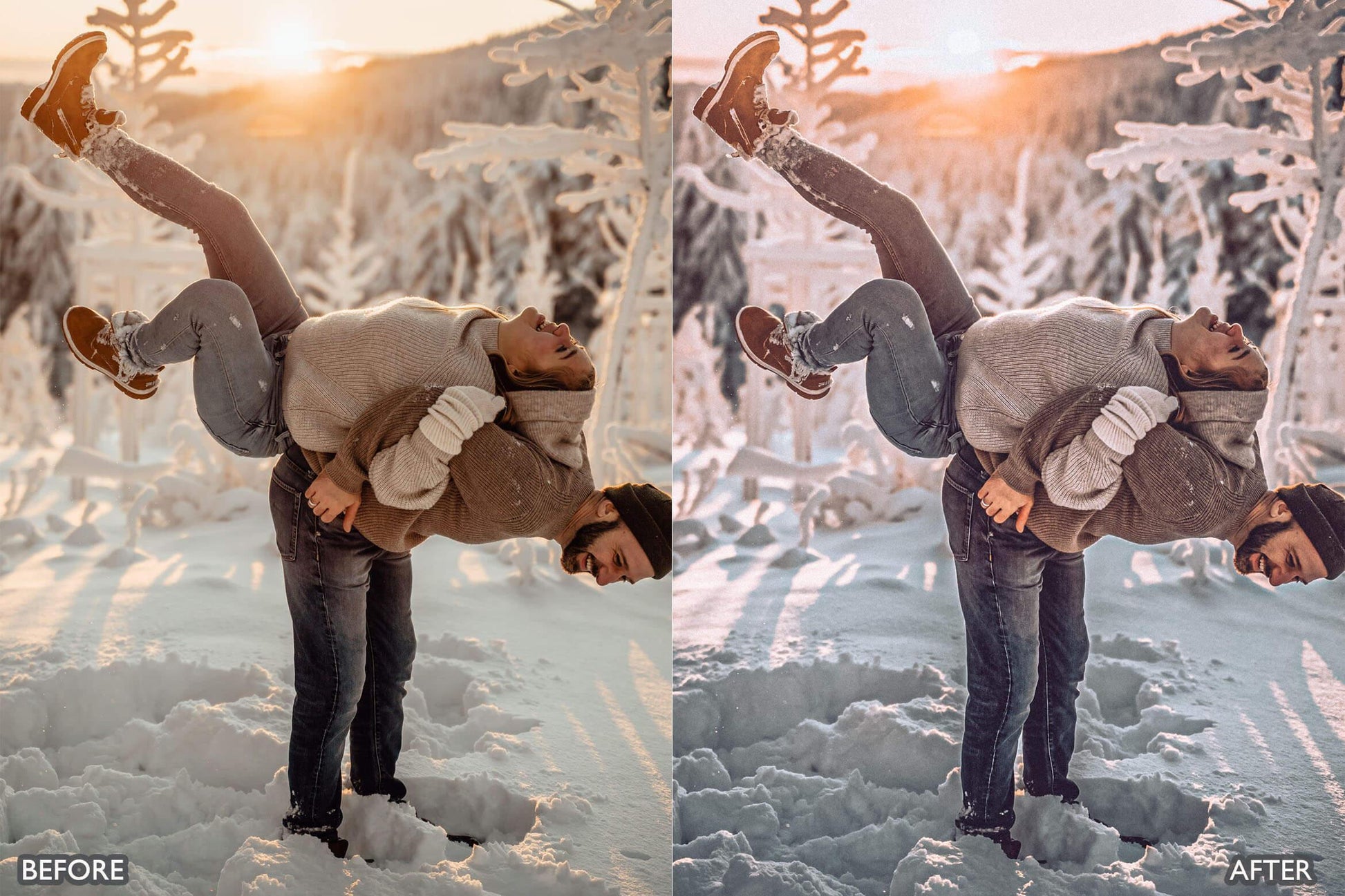 White Snow Lover Lightroom Presets - adobe lightroom presets, Blogger presets, bright presets, Cinematic Presets, instagram presets, lightroom presets, Portrait presets, presets before and after, professional lightroom presets, winter presets - aaapresets.com