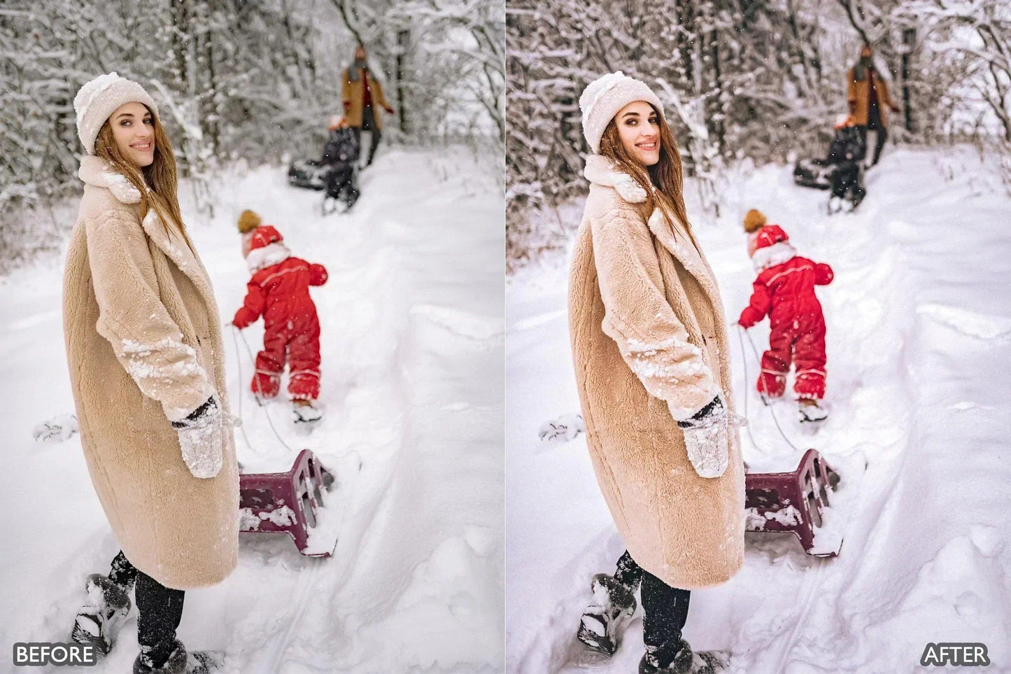 Winter Snow Lightroom Presets - adobe lightroom presets, Blogger presets, Cinematic Presets, instagram presets, lightroom presets, Portrait presets, presets before and after, professional lightroom presets, winter presets - aaapresets.com